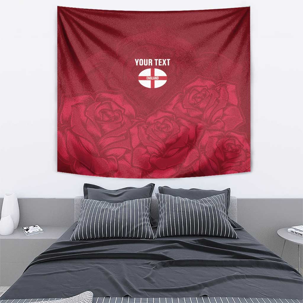 Custom England Rugby 2025 Tapestry Go Champions Red Rose