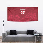 Custom England Rugby 2025 Tapestry Go Champions Red Rose