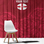 Custom England Rugby 2025 Window Curtain Go Champions Red Rose