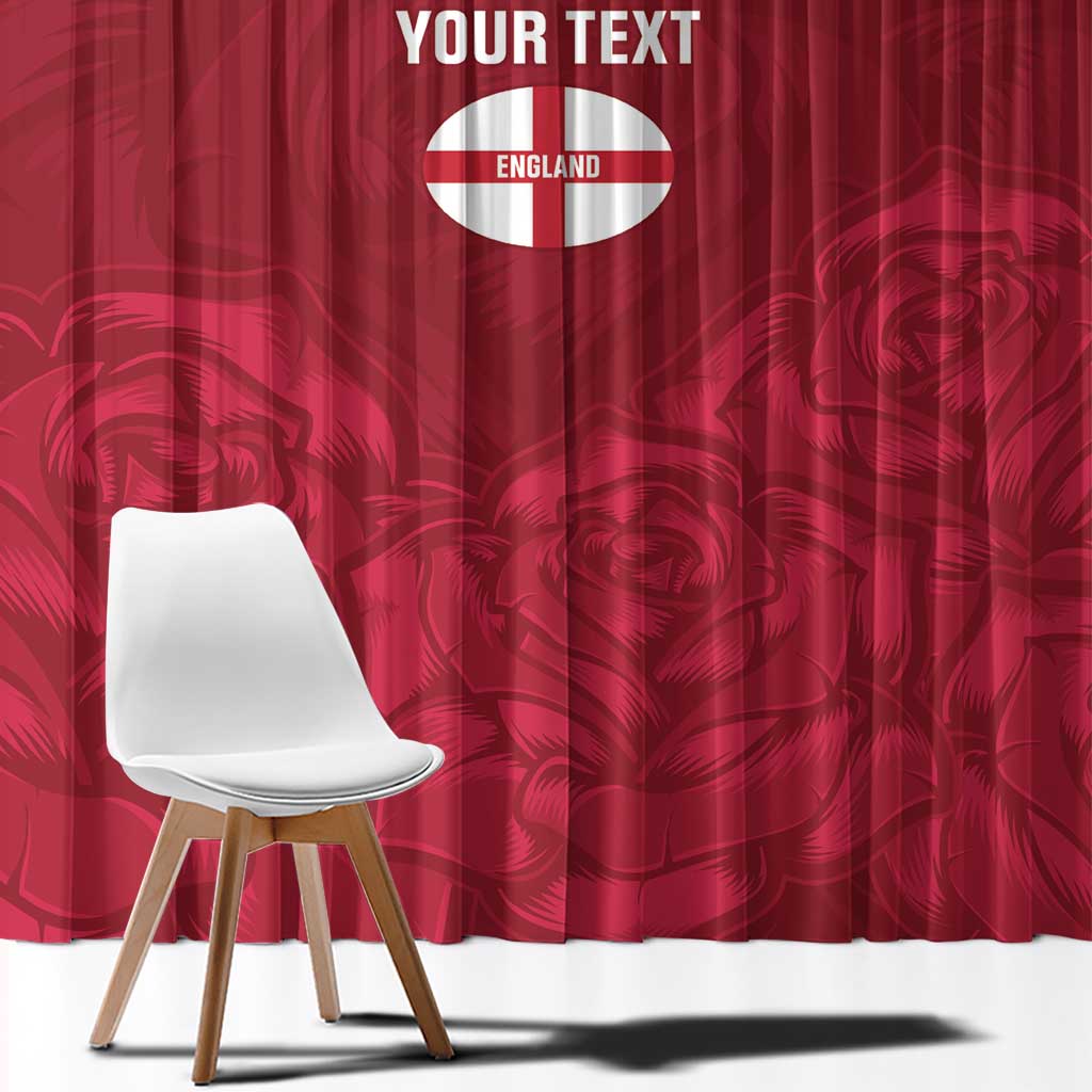 Custom England Rugby 2025 Window Curtain Go Champions Red Rose