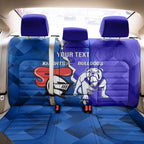 Custom Bulldogs And Knights Rugby 2025 Back Car Seat Cover Dynamic Style