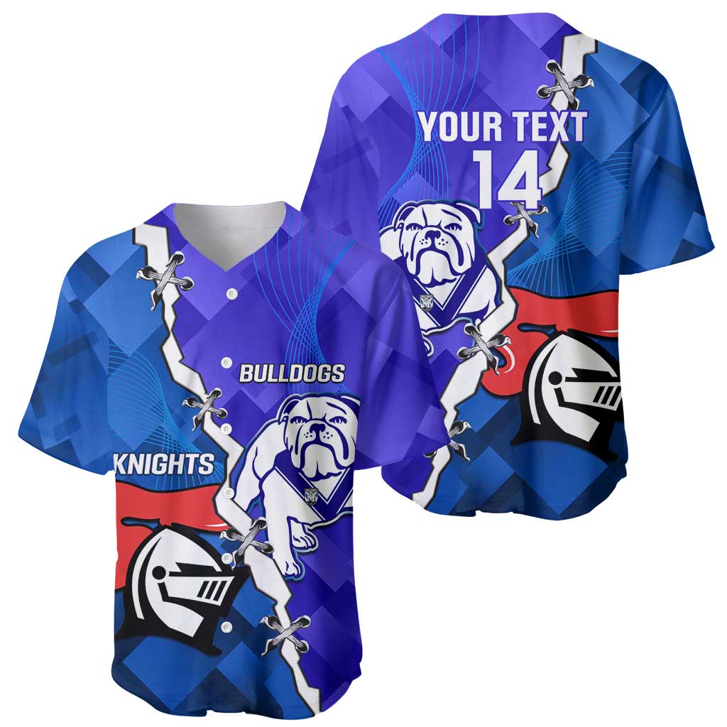 Custom Bulldogs And Knights Rugby 2025 Baseball Jersey Dynamic Style