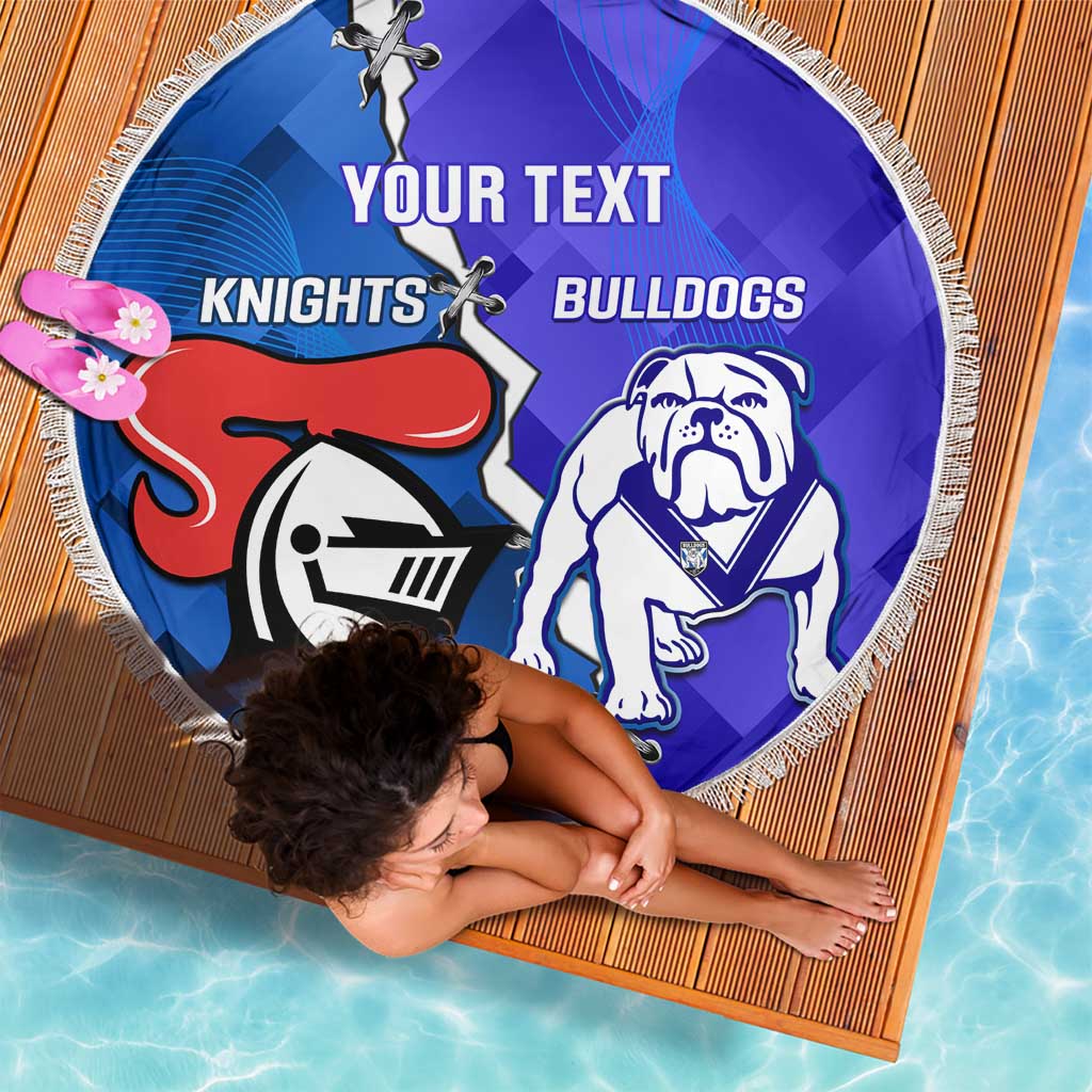 Custom Bulldogs And Knights Rugby 2025 Beach Blanket Dynamic Style