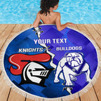 Custom Bulldogs And Knights Rugby 2025 Beach Blanket Dynamic Style