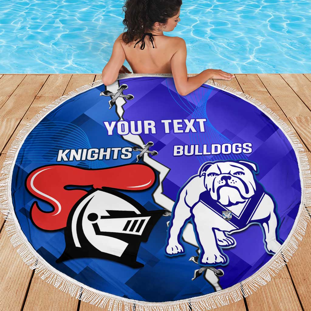 Custom Bulldogs And Knights Rugby 2025 Beach Blanket Dynamic Style
