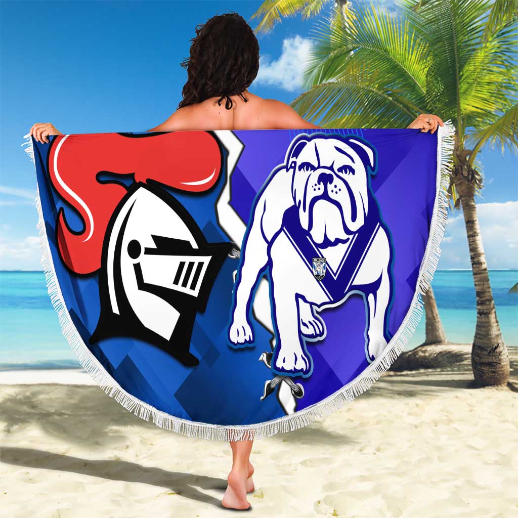 Custom Bulldogs And Knights Rugby 2025 Beach Blanket Dynamic Style