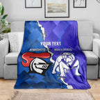 Custom Bulldogs And Knights Rugby 2025 Blanket Dynamic Style