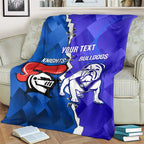 Custom Bulldogs And Knights Rugby 2025 Blanket Dynamic Style