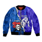 Custom Bulldogs And Knights Rugby 2025 Bomber Jacket Dynamic Style