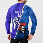 Custom Bulldogs And Knights Rugby 2025 Button Sweatshirt Dynamic Style
