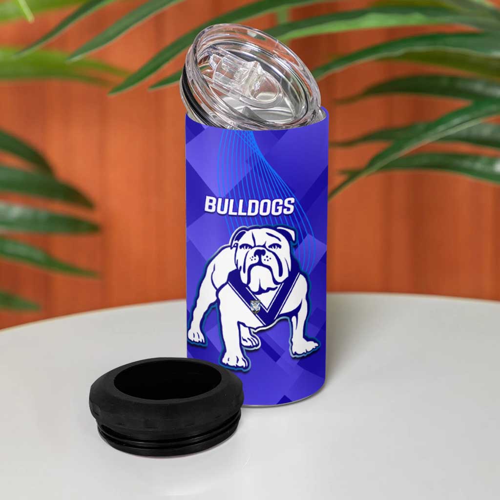 Custom Bulldogs And Knights Rugby 2025 4 in 1 Can Cooler Tumbler Dynamic Style