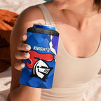 Custom Bulldogs And Knights Rugby 2025 4 in 1 Can Cooler Tumbler Dynamic Style