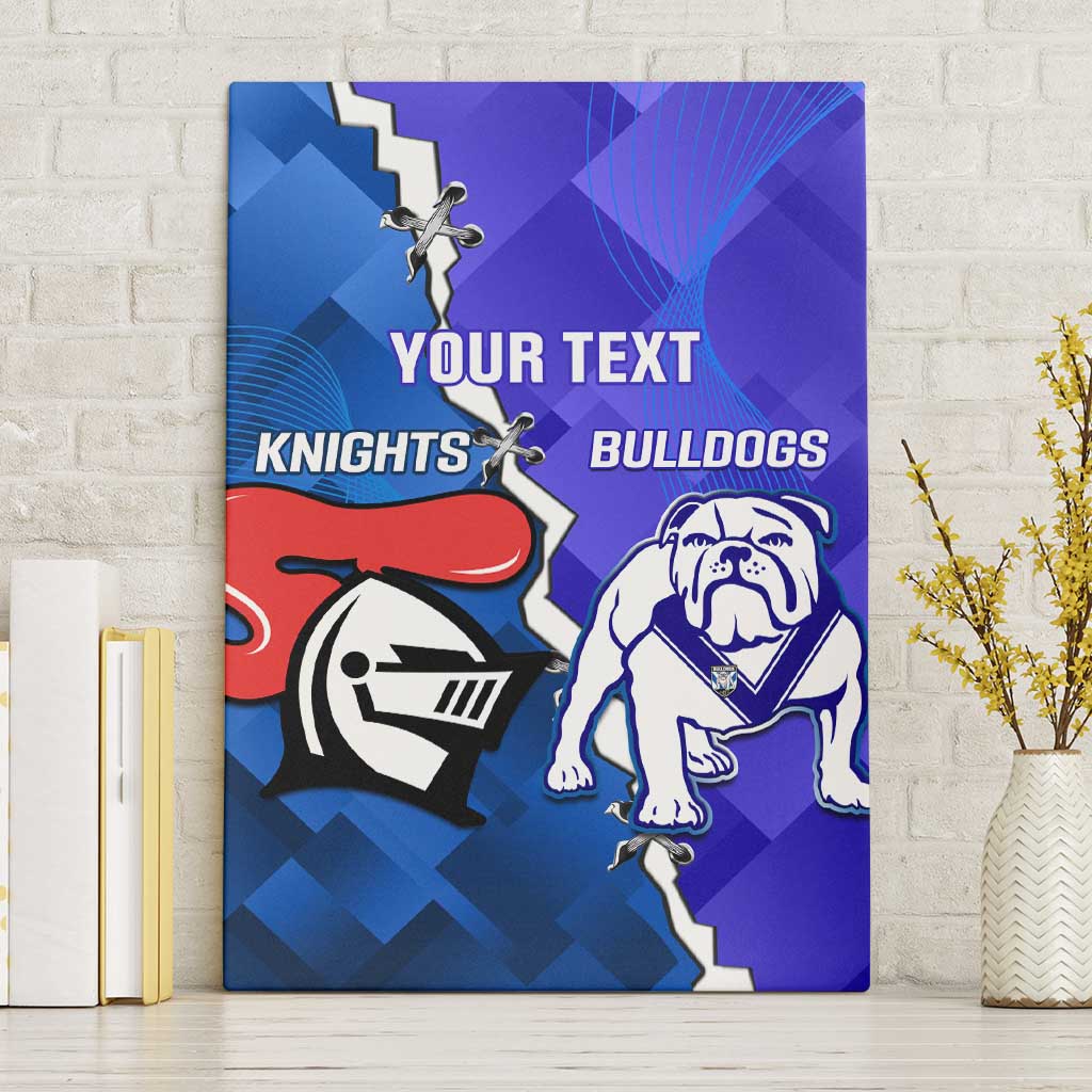Custom Bulldogs And Knights Rugby 2025 Canvas Wall Art Dynamic Style