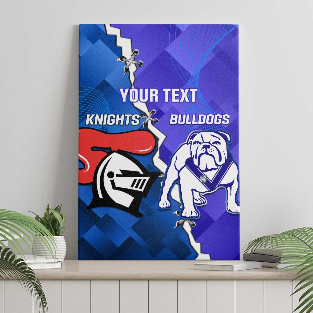 Custom Bulldogs And Knights Rugby 2025 Canvas Wall Art Dynamic Style