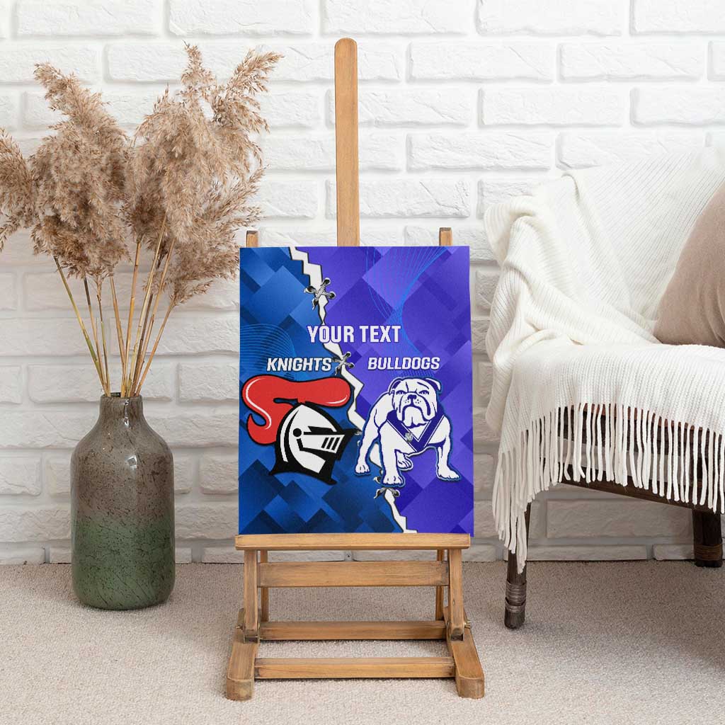 Custom Bulldogs And Knights Rugby 2025 Canvas Wall Art Dynamic Style