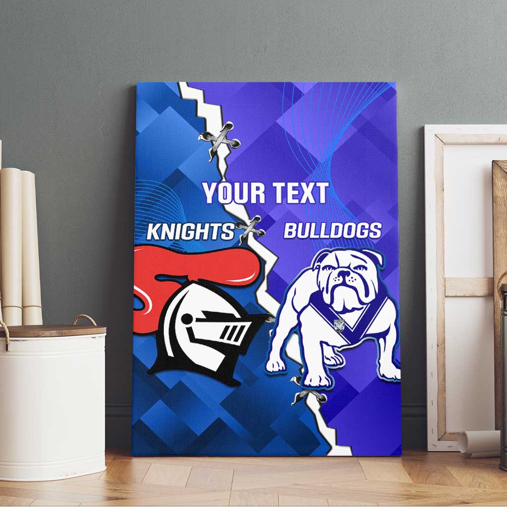 Custom Bulldogs And Knights Rugby 2025 Canvas Wall Art Dynamic Style