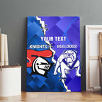 Custom Bulldogs And Knights Rugby 2025 Canvas Wall Art Dynamic Style