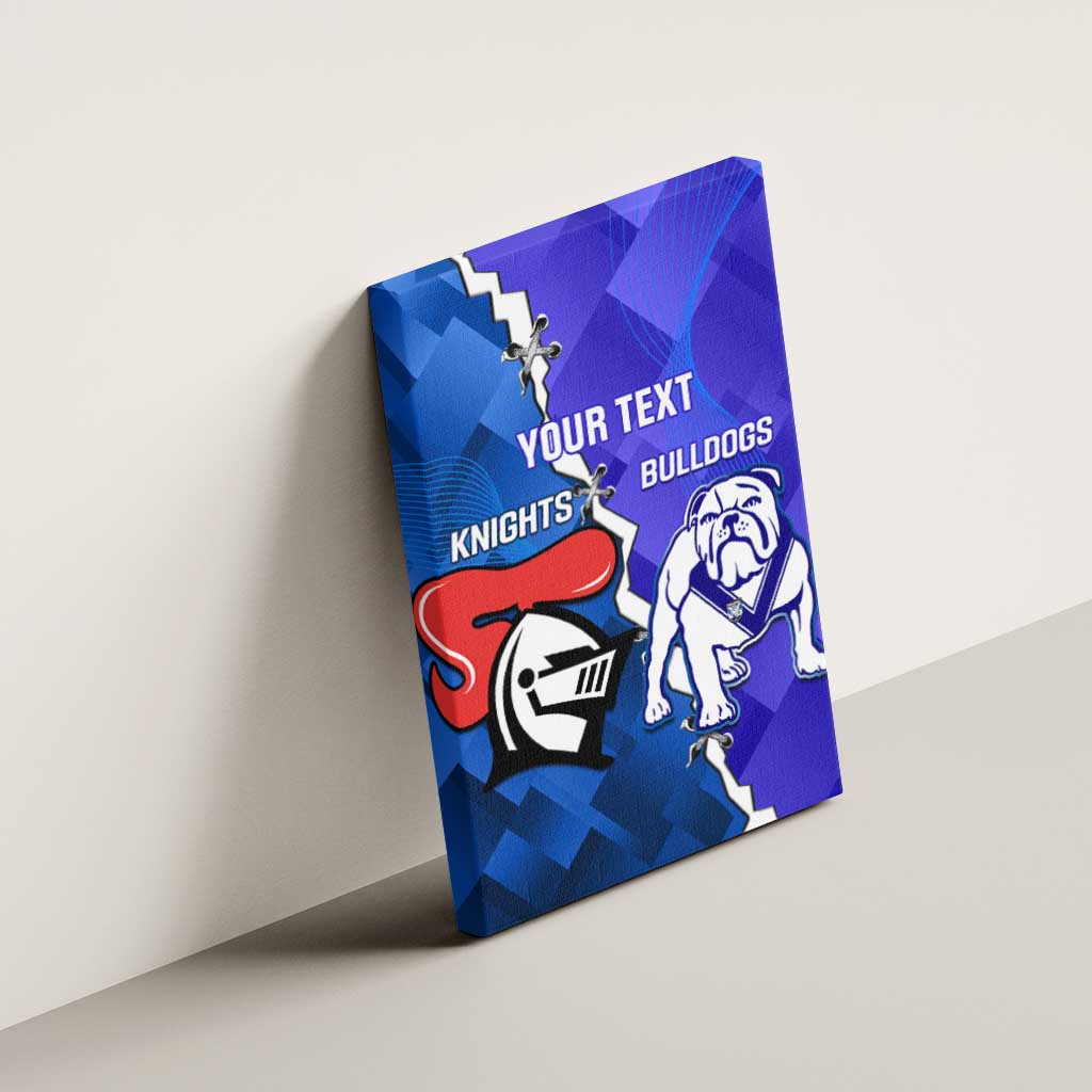 Custom Bulldogs And Knights Rugby 2025 Canvas Wall Art Dynamic Style