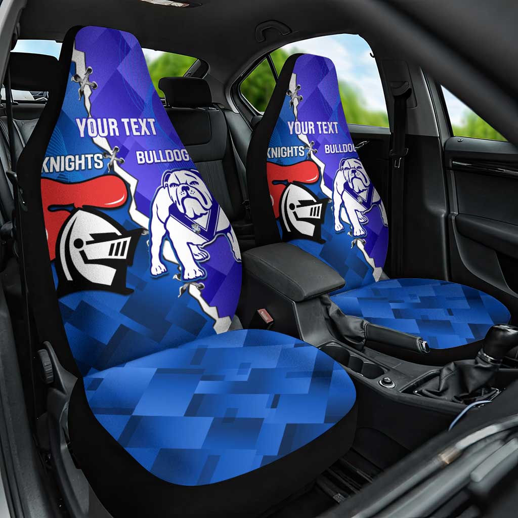 Custom Bulldogs And Knights Rugby 2025 Car Seat Cover Dynamic Style