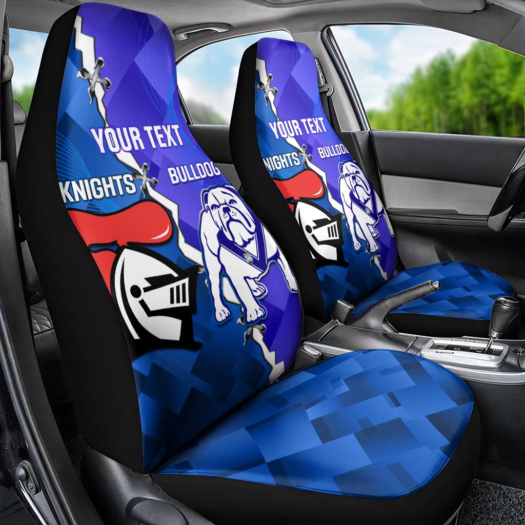 Custom Bulldogs And Knights Rugby 2025 Car Seat Cover Dynamic Style