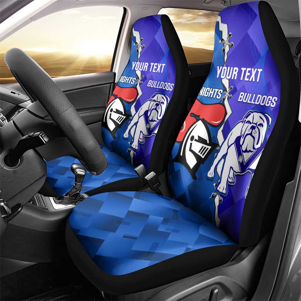 Custom Bulldogs And Knights Rugby 2025 Car Seat Cover Dynamic Style