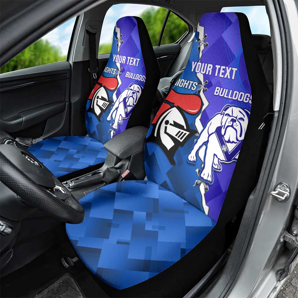 Custom Bulldogs And Knights Rugby 2025 Car Seat Cover Dynamic Style