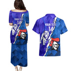 Custom Bulldogs And Knights Rugby 2025 Couples Matching Puletasi and Hawaiian Shirt Dynamic Style