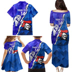 Custom Bulldogs And Knights Rugby 2025 Family Matching Puletasi and Hawaiian Shirt Dynamic Style