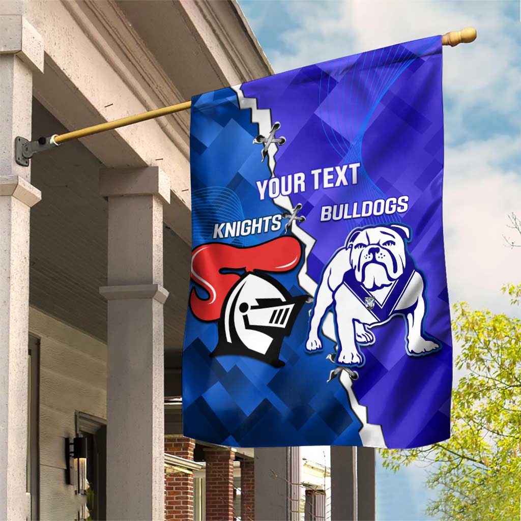 Custom Bulldogs And Knights Rugby 2025 Garden Flag Dynamic Style