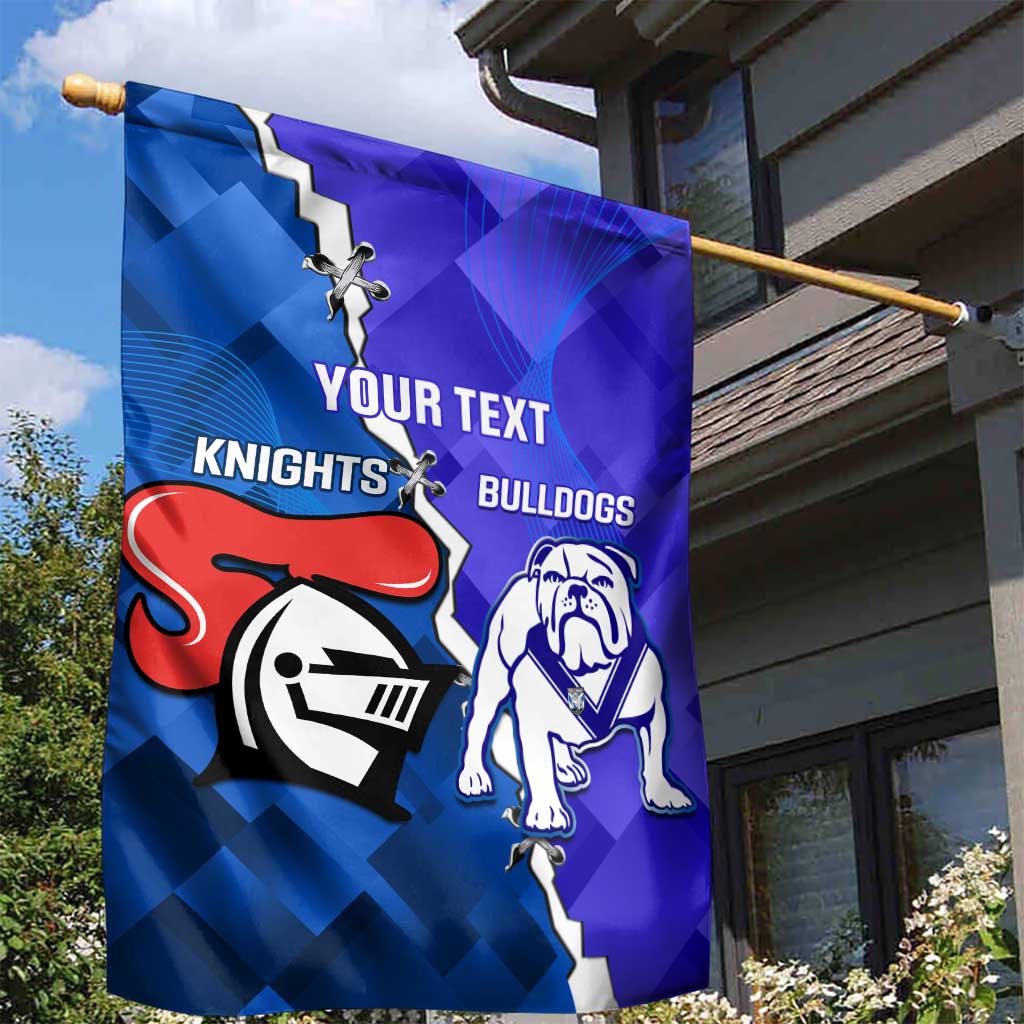 Custom Bulldogs And Knights Rugby 2025 Garden Flag Dynamic Style