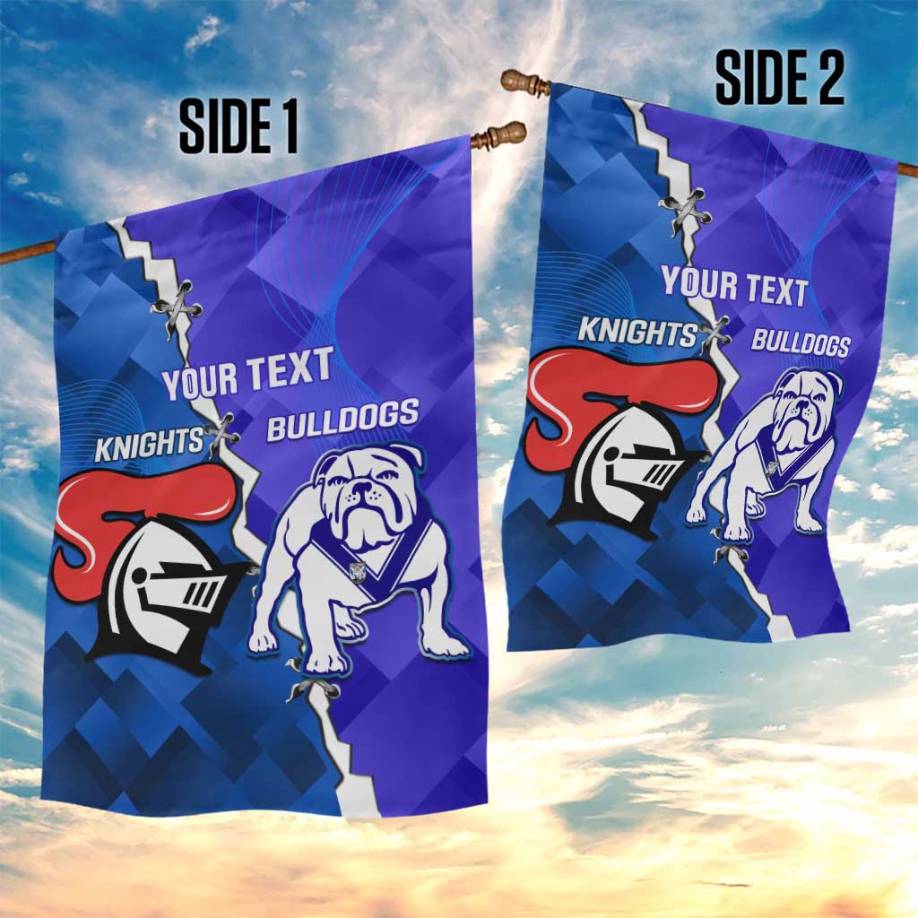 Custom Bulldogs And Knights Rugby 2025 Garden Flag Dynamic Style