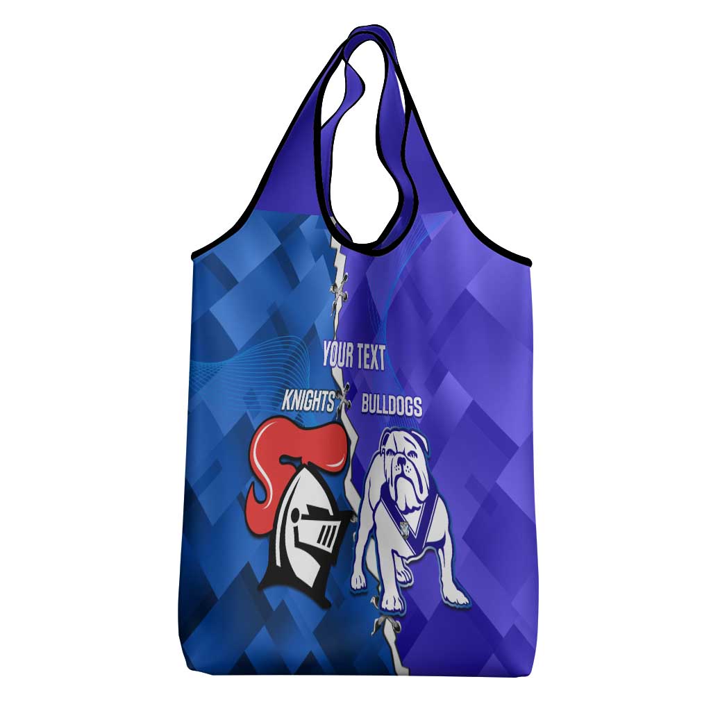 Custom Bulldogs And Knights Rugby 2025 Grocery Bag Dynamic Style