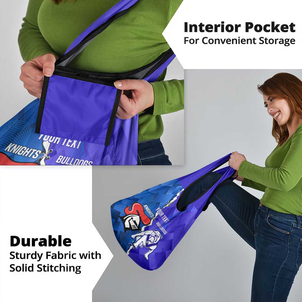 Custom Bulldogs And Knights Rugby 2025 Grocery Bag Dynamic Style