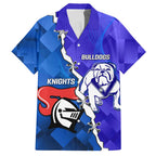 Custom Bulldogs And Knights Rugby 2025 Hawaiian Shirt Dynamic Style