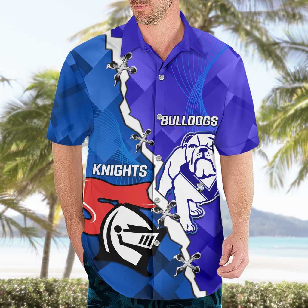 Custom Bulldogs And Knights Rugby 2025 Hawaiian Shirt Dynamic Style