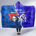 Custom Bulldogs And Knights Rugby 2025 Hooded Blanket Dynamic Style