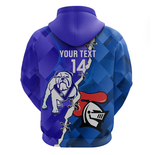 Custom Bulldogs And Knights Rugby 2025 Hoodie Dynamic Style