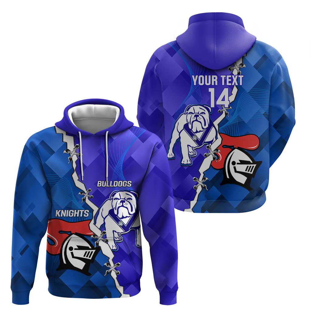 Custom Bulldogs And Knights Rugby 2025 Hoodie Dynamic Style