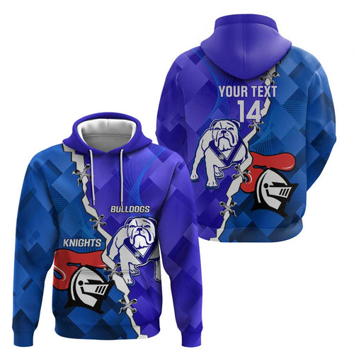 Custom Bulldogs And Knights Rugby 2025 Hoodie Dynamic Style