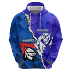 Custom Bulldogs And Knights Rugby 2025 Hoodie Dynamic Style