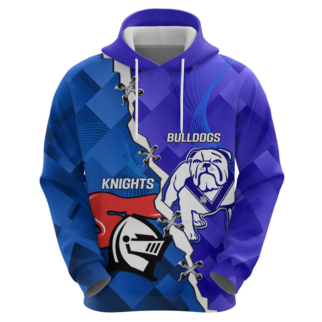 Custom Bulldogs And Knights Rugby 2025 Hoodie Dynamic Style