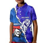 Custom Bulldogs And Knights Rugby 2025 Kid Polo Shirt Dynamic Style