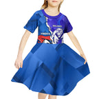 Custom Bulldogs And Knights Rugby 2025 Kid Short Sleeve Dress Dynamic Style