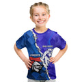 Custom Bulldogs And Knights Rugby 2025 Kid T Shirt Dynamic Style