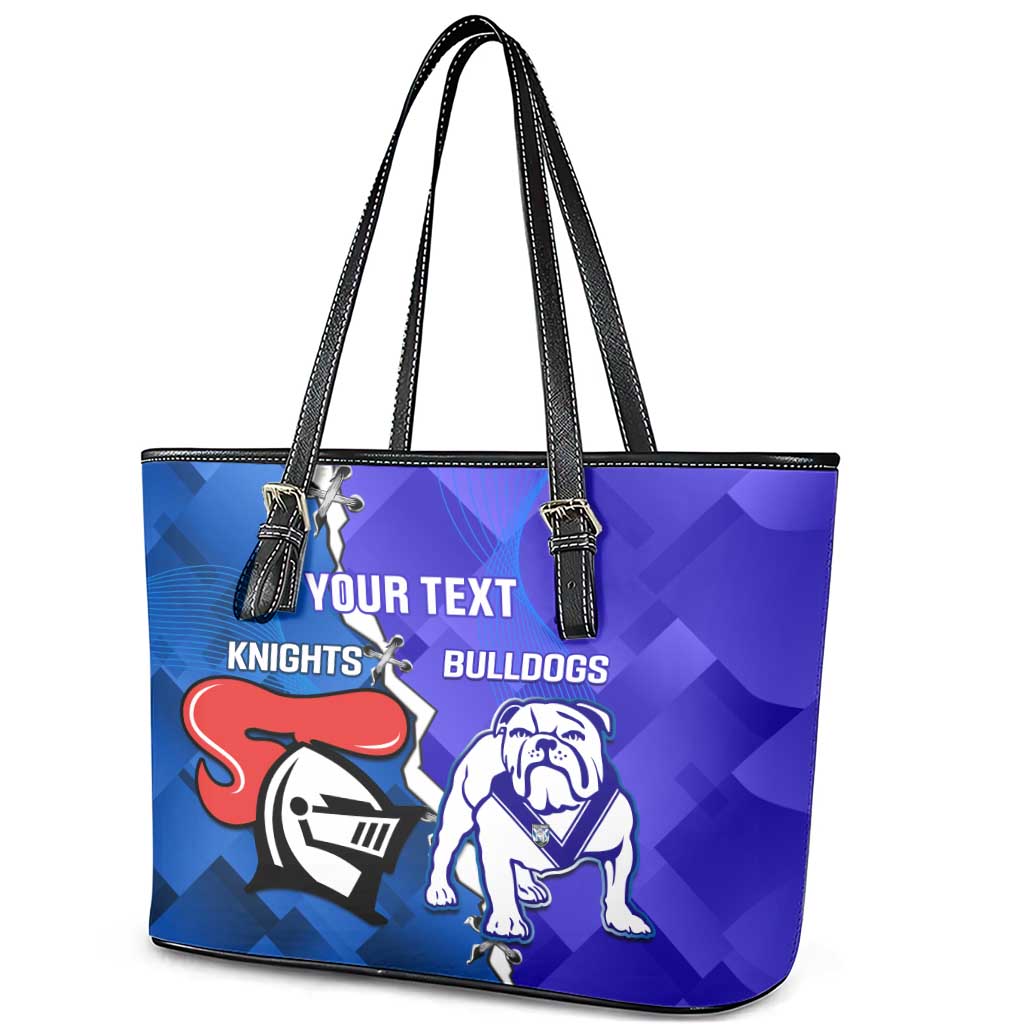Custom Bulldogs And Knights Rugby 2025 Leather Tote Bag Dynamic Style