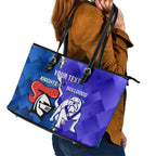 Custom Bulldogs And Knights Rugby 2025 Leather Tote Bag Dynamic Style