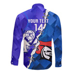 Custom Bulldogs And Knights Rugby 2025 Long Sleeve Button Shirt Dynamic Style