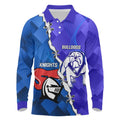 Custom Bulldogs And Knights Rugby 2025 Long Sleeve Polo Shirt Dynamic Style
