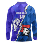 Custom Bulldogs And Knights Rugby 2025 Long Sleeve Polo Shirt Dynamic Style