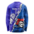 Custom Bulldogs And Knights Rugby 2025 Long Sleeve Shirt Dynamic Style